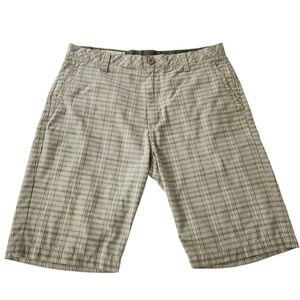 VOLCOM Workwear men's plaid shorts flat front size 36